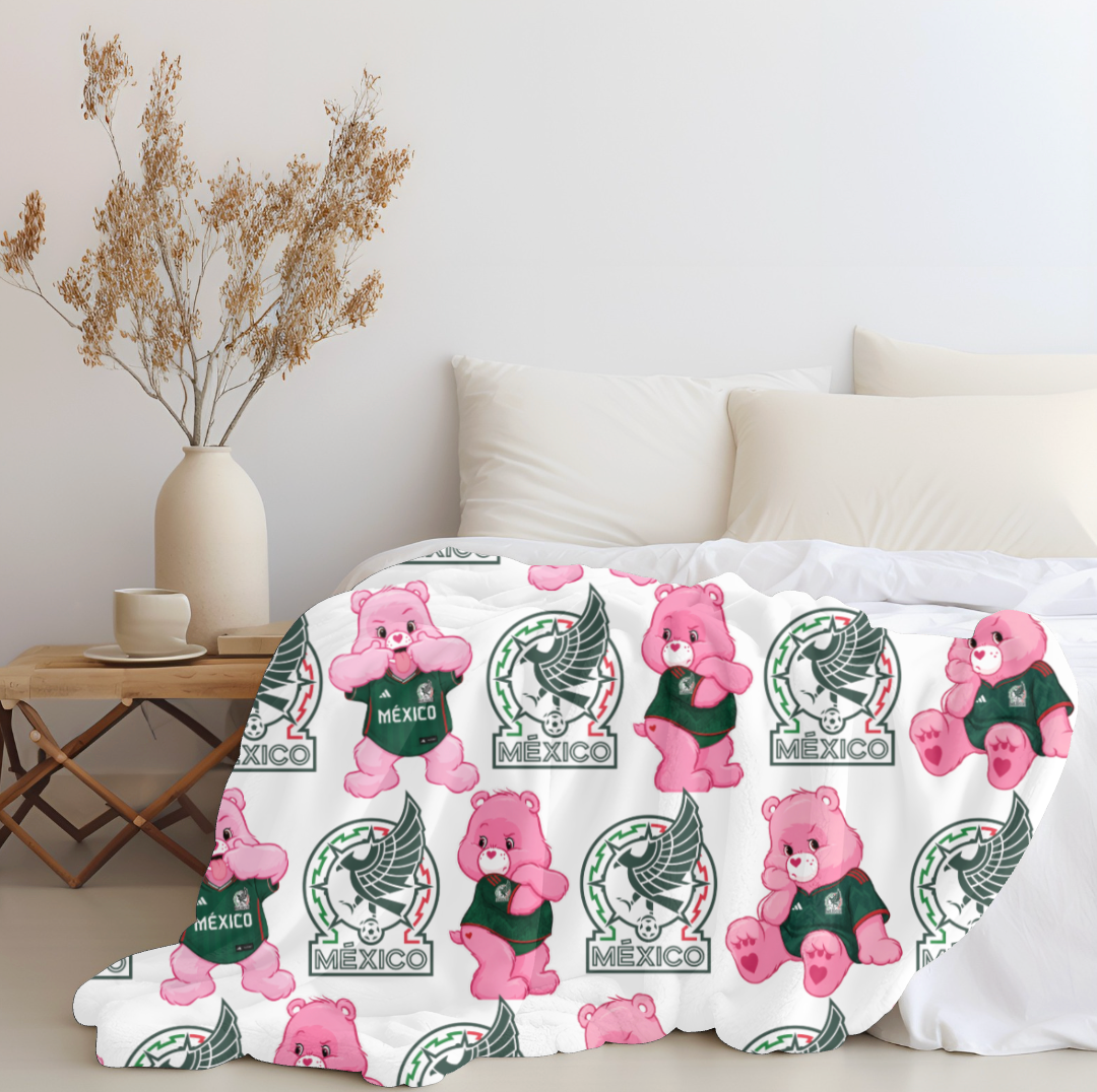Bear x Mexico Plush Blanket