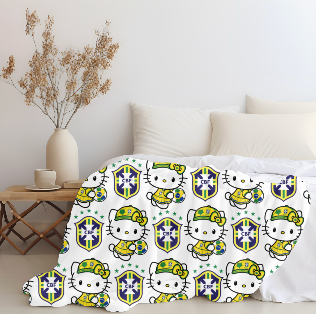 Hello Brazil Plush Blanket