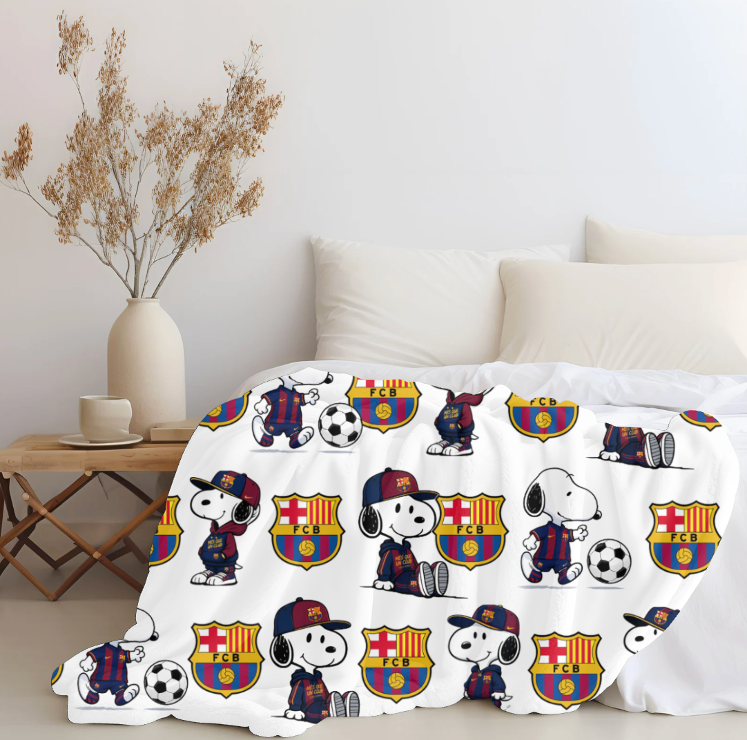 Snoopy x Barca Plush Blanket