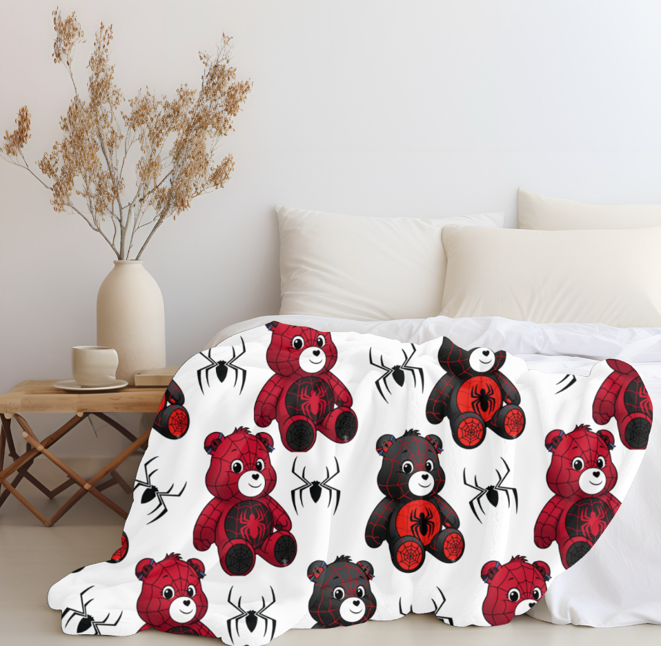 Care Bear x Spiderman Plush Blanket