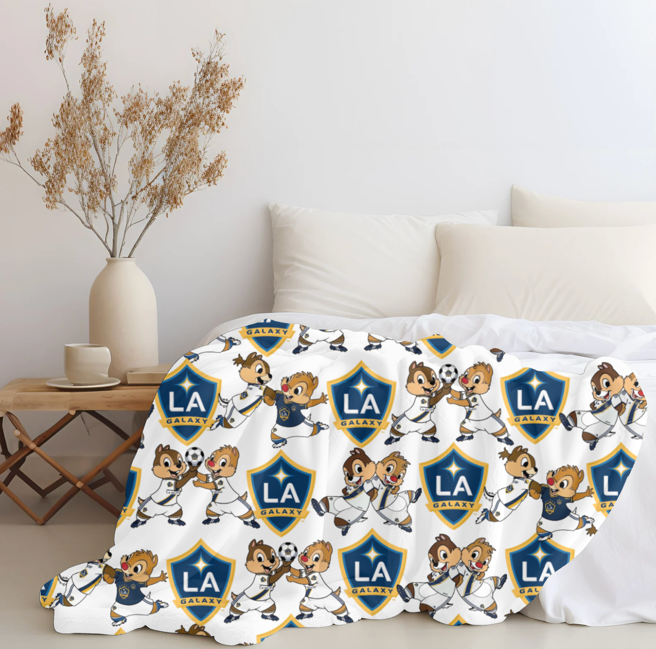Chip and Dale x La Galaxy Plush Blanket