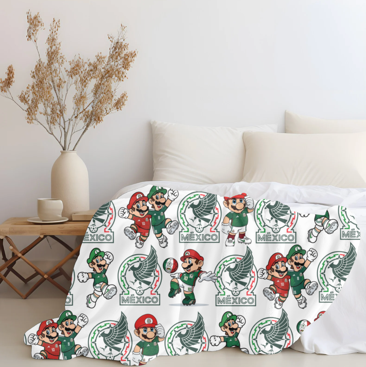 Mario Bros x Mexico Plush Blanket