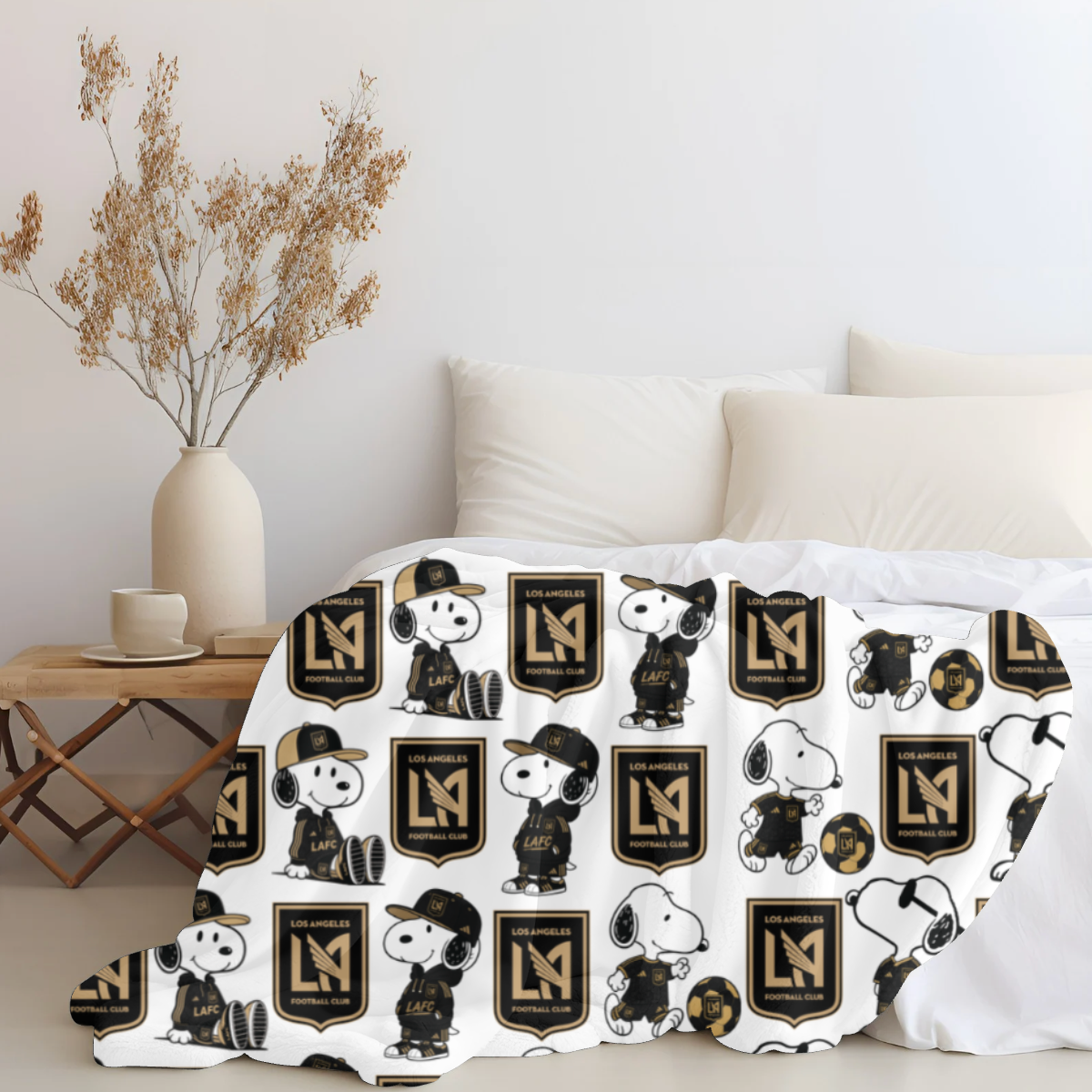 Snoopy x LAFC Plush Blanket