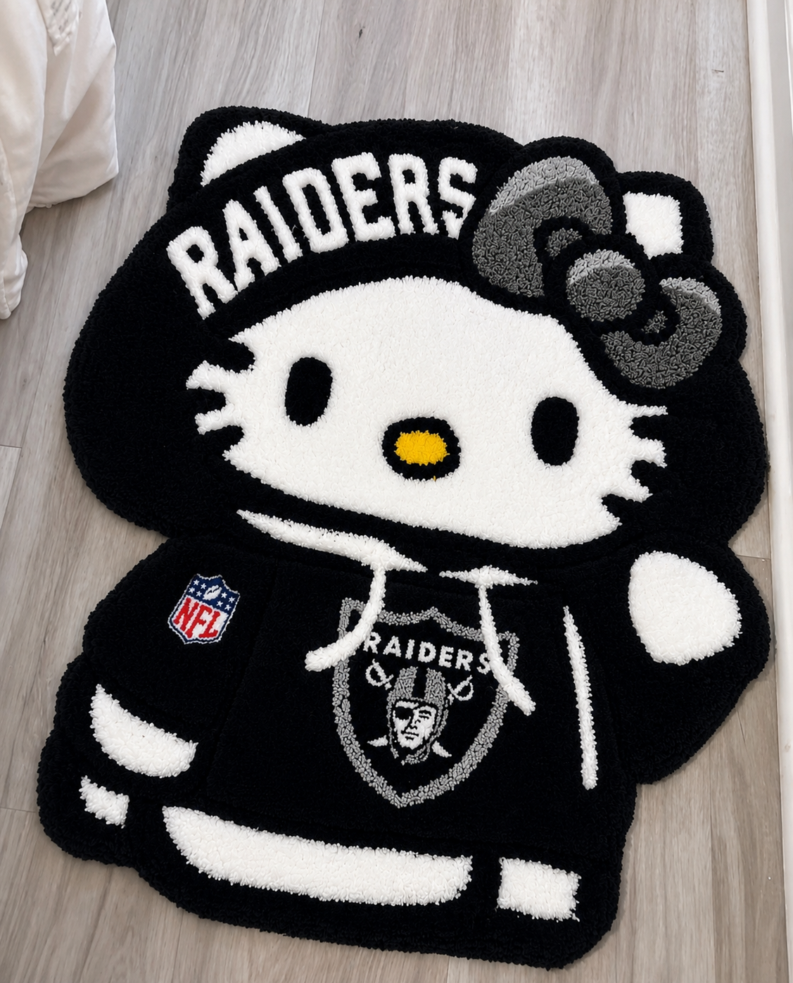 Hello Raiders Plush Rug