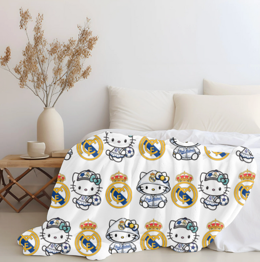 Hello Madrid Plush Blanket