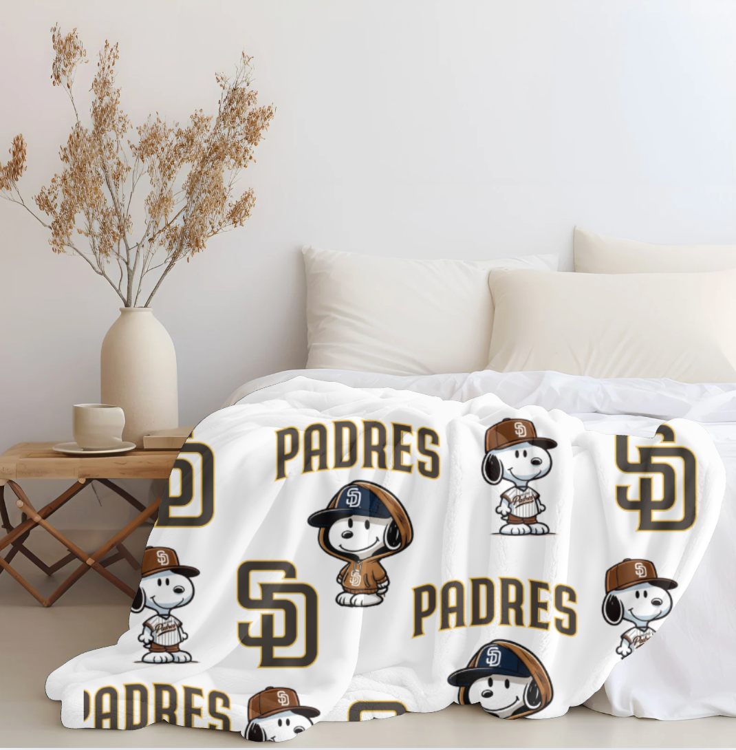 Snoopy Padres Plush Blanket