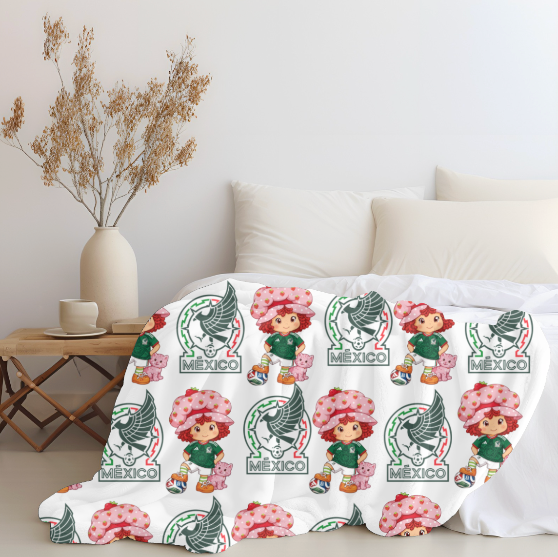 Strawberry x Mexico Plush Blanket