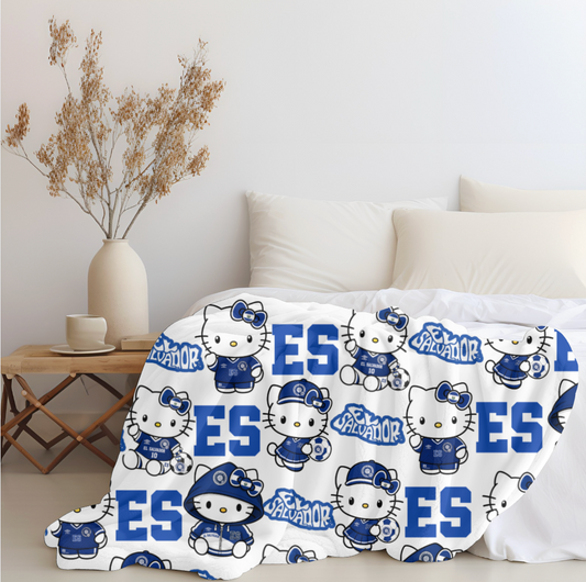 Hello El Salvador Plush Blanket