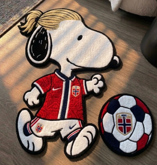 Haaland x Snoopy Plush Rug