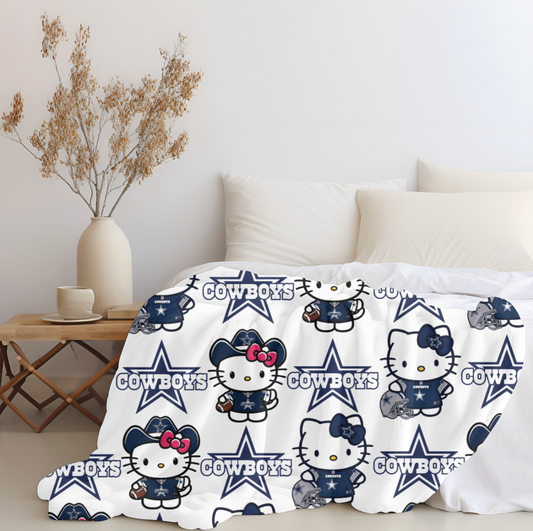 Hello Cowboys Plush Blanket