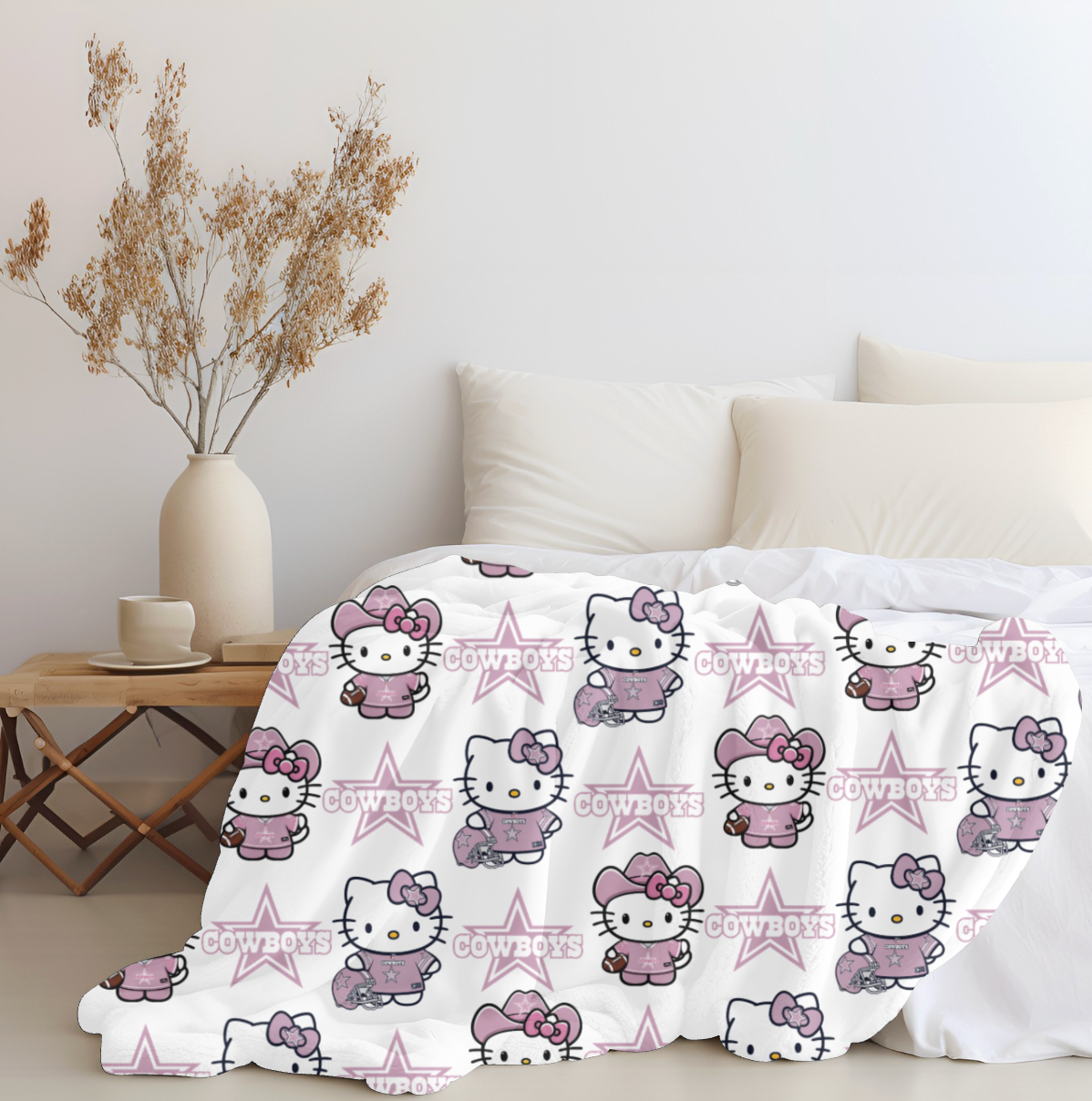 Hello Cowboys Plush Blanket
