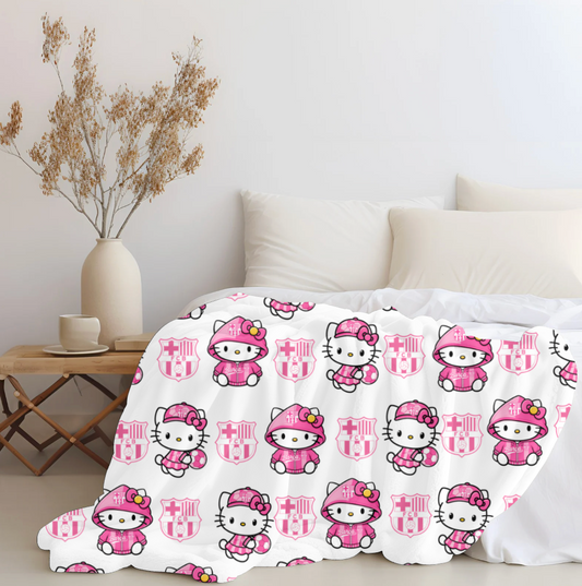 Hello Barca Plush Blanket