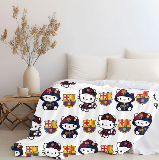 Hello Barca Plush Blanket