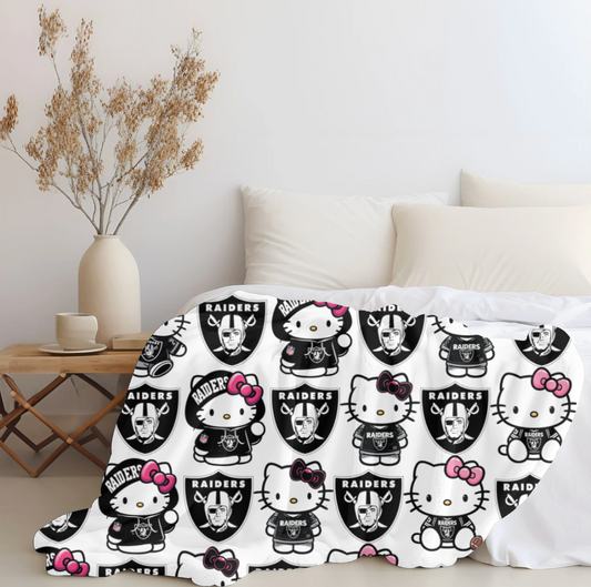 Hello Raiders Plush Blanket