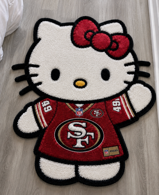 Hello 49ers Plush Rug