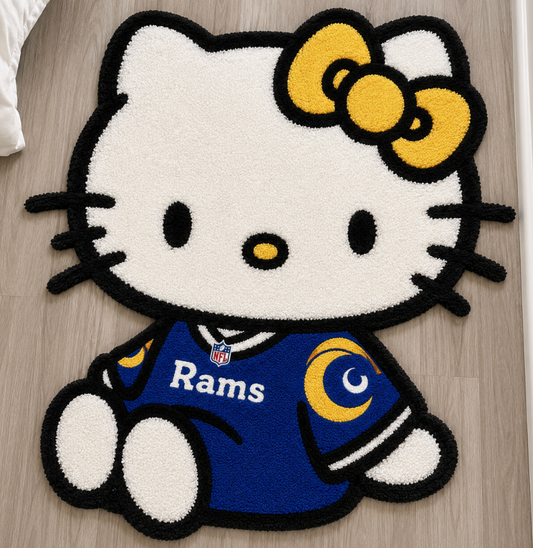 Hello Rams Plush Rug