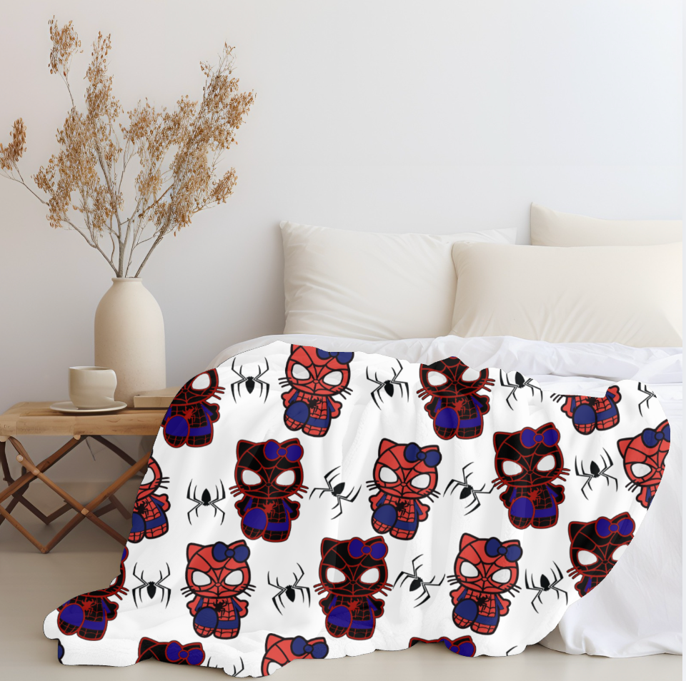 Hello Spiderman Plush Blanket