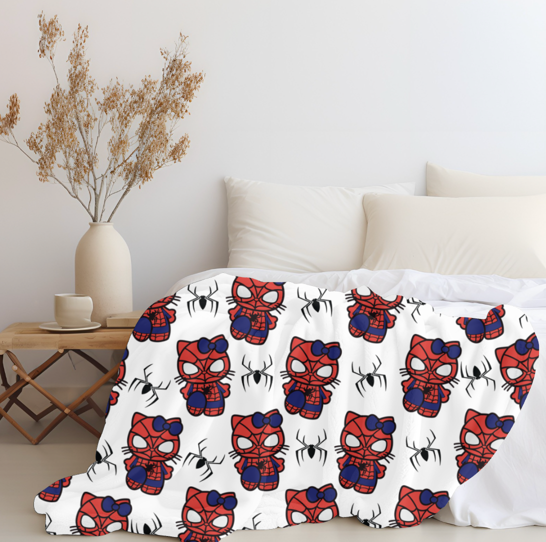 Hello Spiderman Plush Blanket