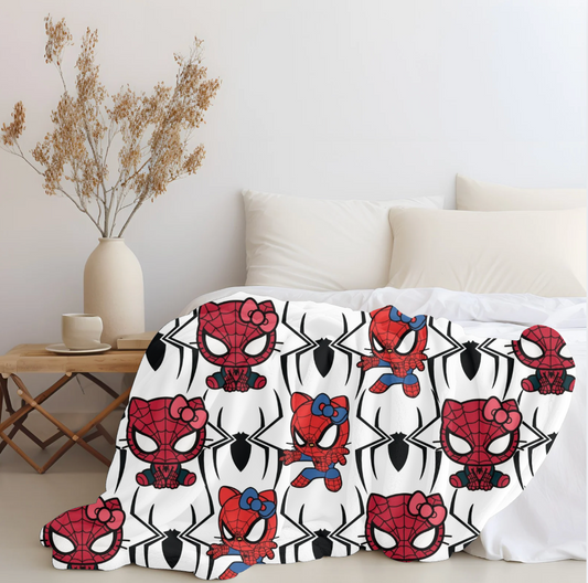 Hello Spiderman Plush Blanket
