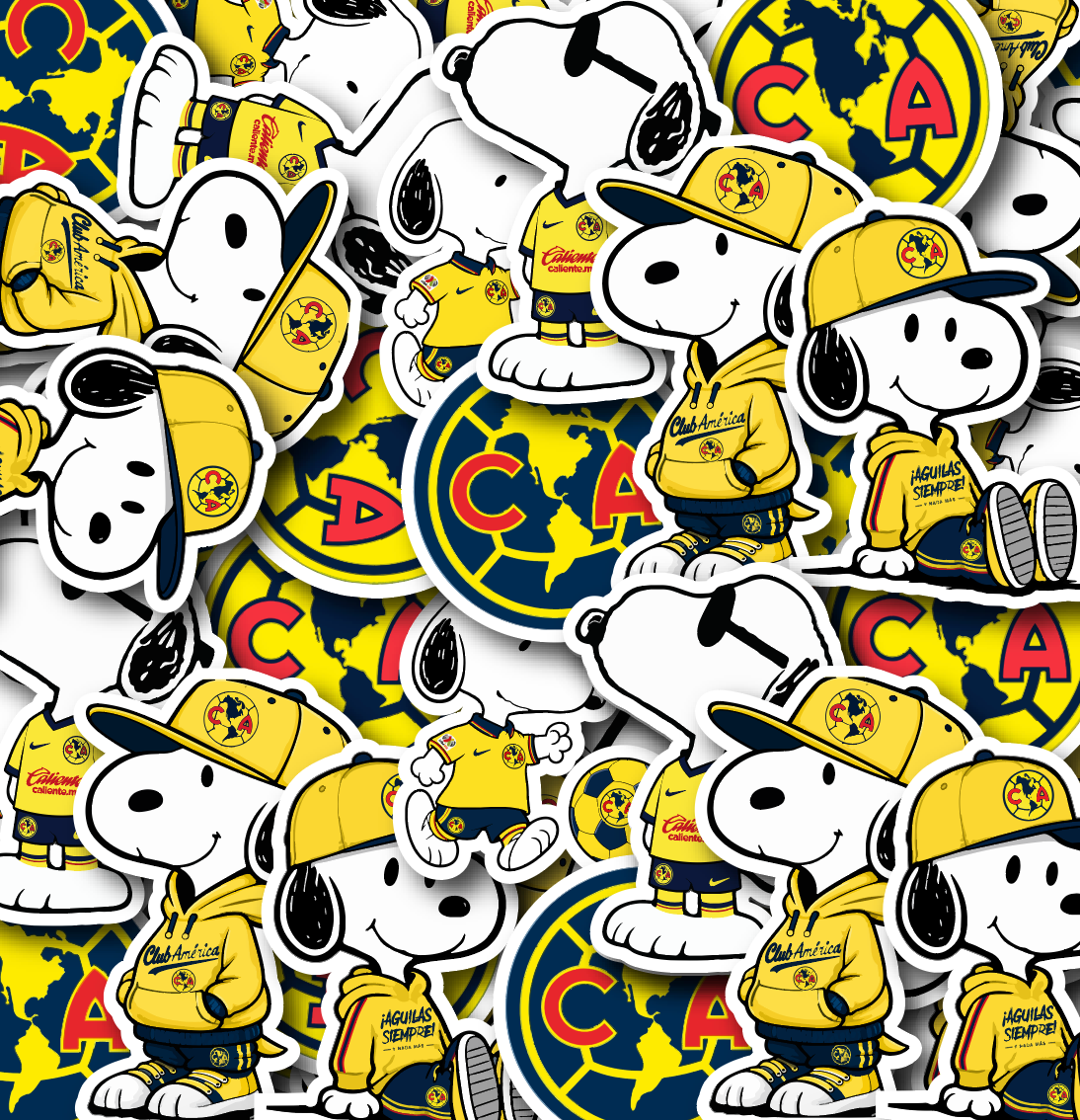 Snoopy x Club America Sticker Set