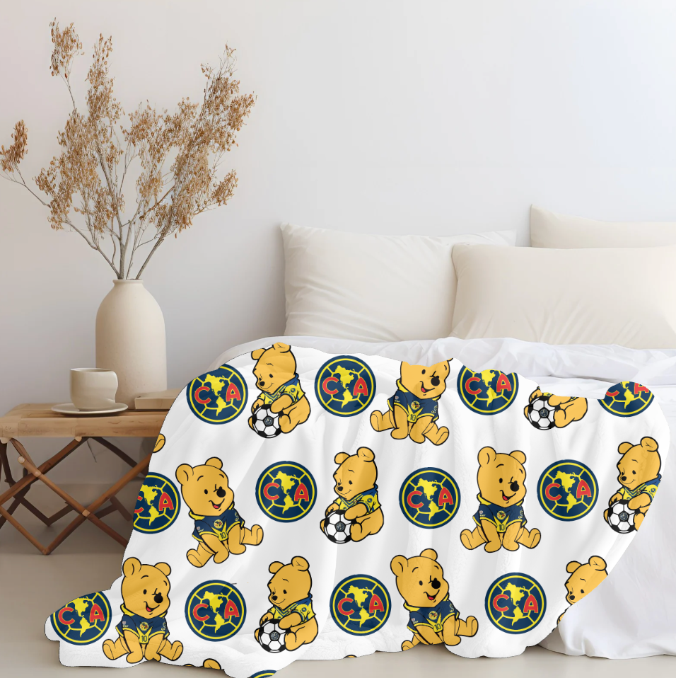 Pooh Bear x Club America Plush Blanket