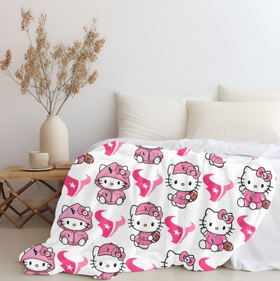 Hello Houston Texans Plush Blanket