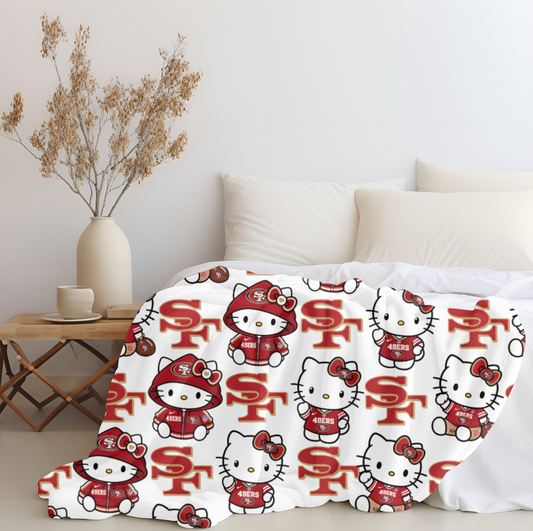 Hello 49ers Plush Blanket