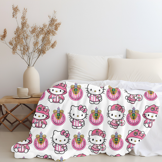 Hello Chivas Pink Plush Blanket